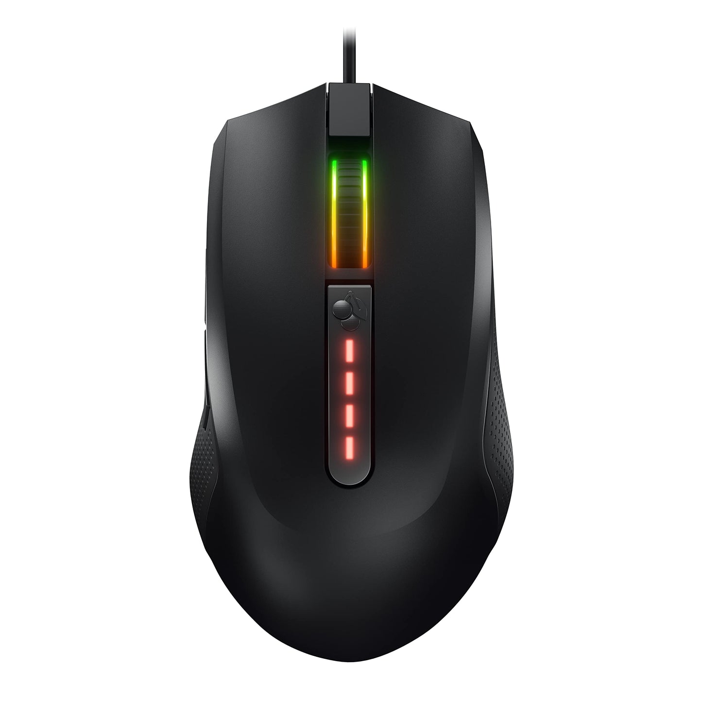 Cherry 2.1 Wired Gaming Mouse - RGB Lighting, 5000 DPI Sensor, Programmable Buttons, Black, Right-Handed, Model JM-2200-2