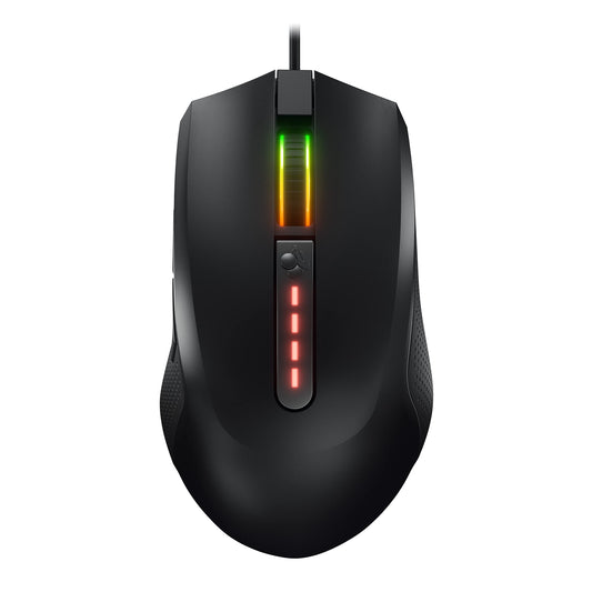 Cherry 2.1 Wired Gaming Mouse - RGB Lighting, 5000 DPI Sensor, Programmable Buttons, Black, Right-Handed, Model JM-2200-2