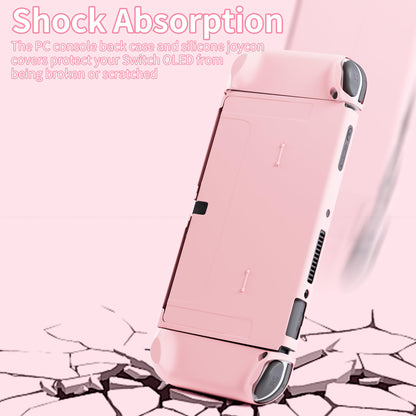 RHOTALL 3 in 1 Dockable Protective Case for Nintendo Switch OLED - Pink, Shock-Absorption, Anti-Scratch Design, Model 01