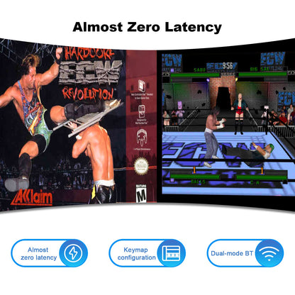 BITFUNX RetroScaler N64 Wireless Controller Adapter - Grey, Compatible with PS3/PS4/PS5, Xbox One S, Series X/S Bluetooth Controllers