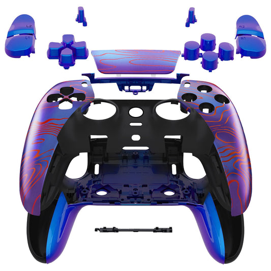 eXtremeRate Full Set Shell with Buttons Touchpad Cover Compatible with p s 5 Edge Controller  Damascuscamo Replacement Decorative Trim Shell Front Back Plates Compatible with p s 5 Edge Controller