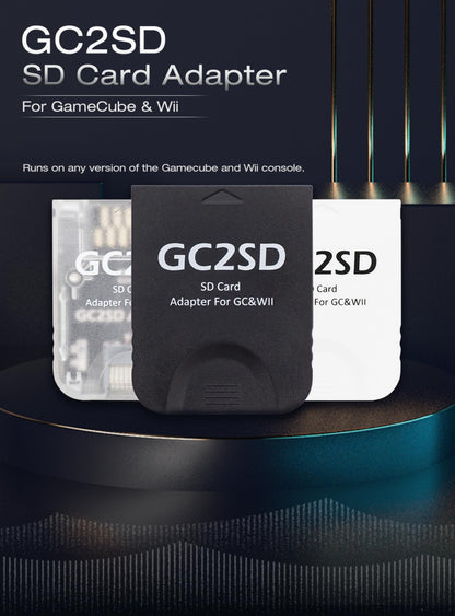 BITFUNX GC2SD Micro SD Card Adapter for NGC/Wii - Transparent Plug & Play Design