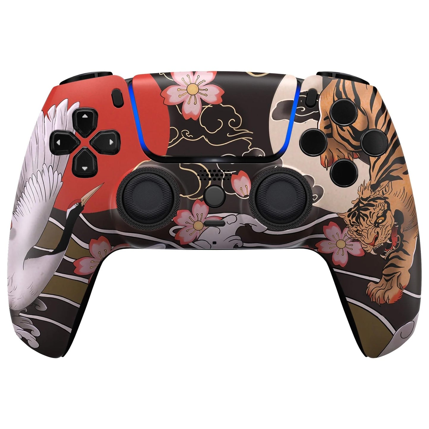 Custom Controllerzz Wireless Controller Compatible with PS5 - Multiple Designs Available (Tiger Blossom)