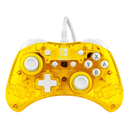PDP Wired Gaming Switch Pro Controller - Pineapple Pop Yellow - Compact & Durable - OLED Compatible - Model 500-181-NA-YL