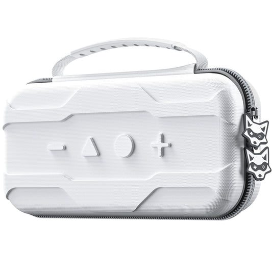 AXYBCOOL Switch Carry Case Compatible with Nintendo Switch 2(2025)  Portable Hard Shell Switch 2 Case Travel Protective for Accessories and Games with Cute Fox shaped Zippers-White