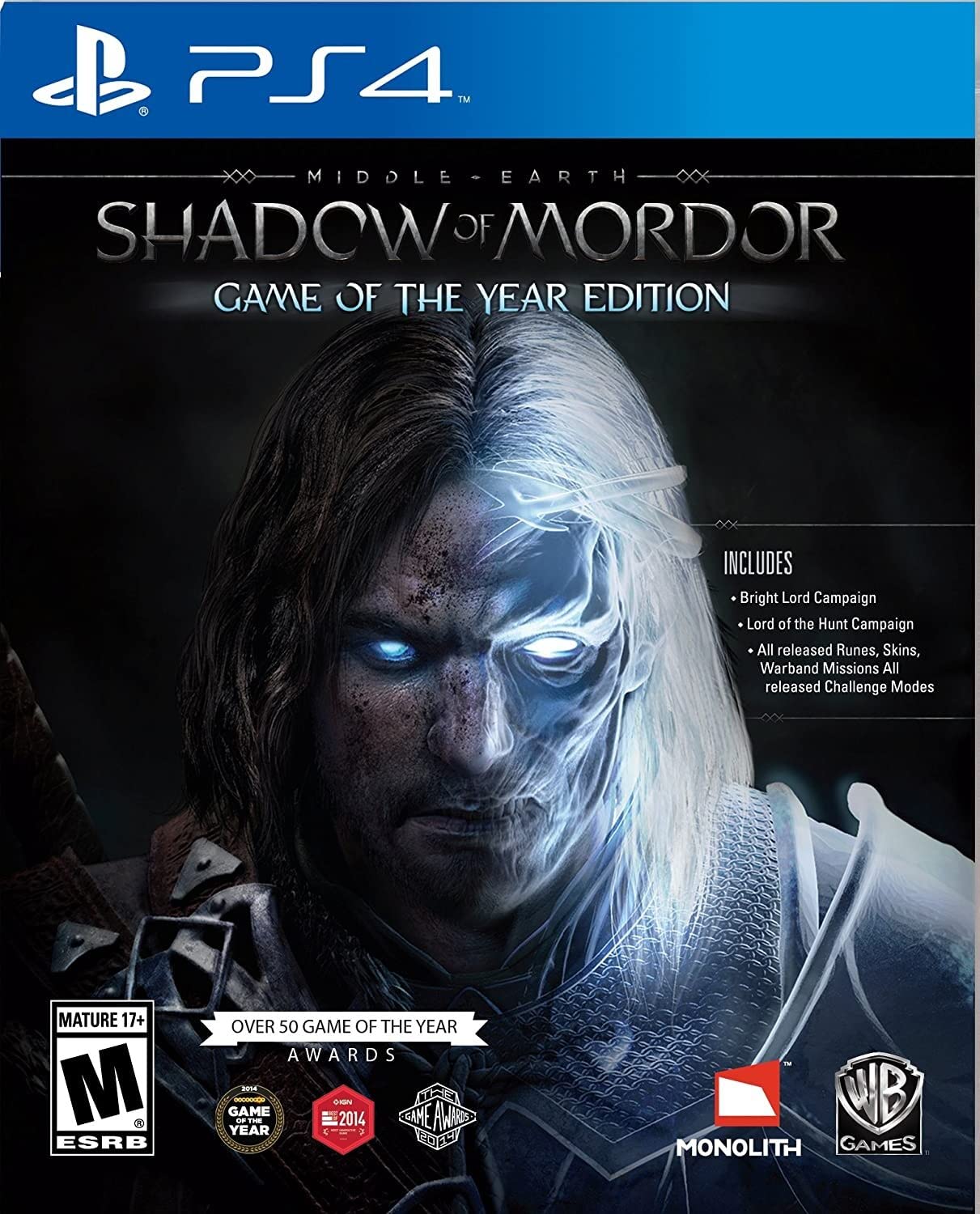 Warner Manufacturing Middle Earth: Shadow of Mordor GOTY - PS4 Game - 1 Pack - Model 1000568294