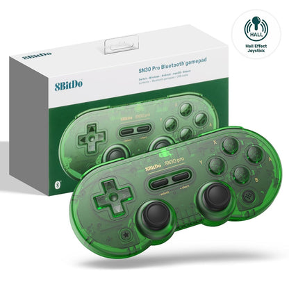 8Bitdo SN30 Pro Wireless Game Controller - Hall Effect Joystick - Gray - Compatible with Switch, Steam, Mac, PC, Android, Windows