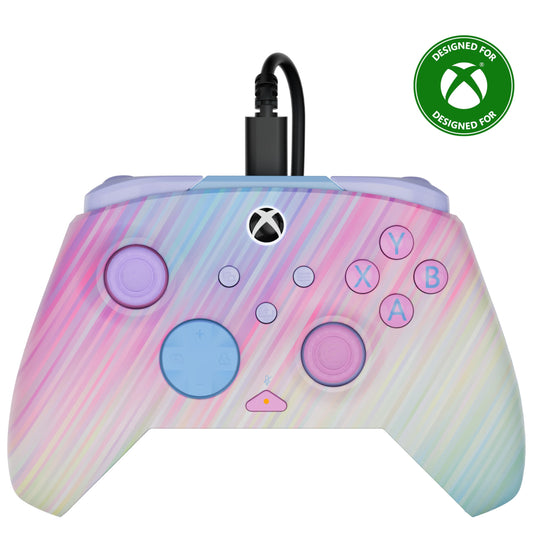 Turtle Beach Rematch Advanced Wired Gaming Controller for Xbox & PC - Glow  Remappable Buttons  Hair Triggers  Audio Controls  8ft Cable  Officially Licensed by Xbox - Cotton Candy