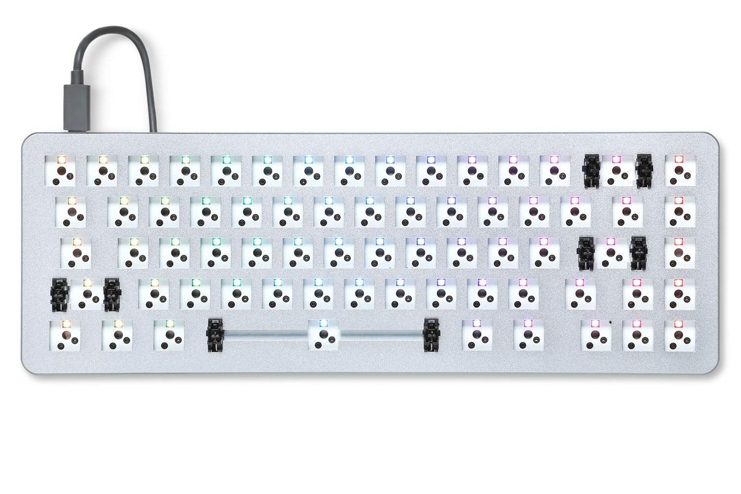 DROP ALT Mechanical Keyboard - 65% Gaming Keyboard, Hot-Swap Switches, RGB Backlighting, Barebones, Space Gray, Model MDX-31827-7