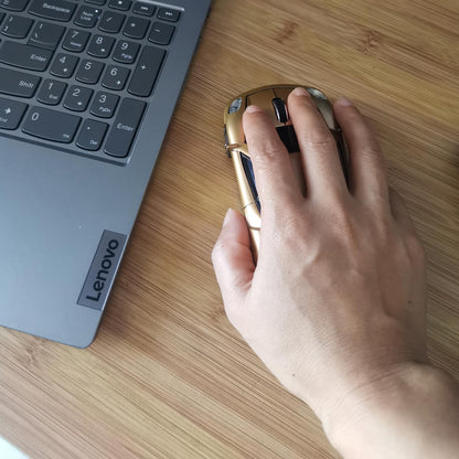 SDGSQHA Wireless Car Mouse, 2.4G USB, 1600DPI, Gold, Sport Car Design, Compatible with Laptop PC Mac Windows Linux, Model BN002-Gold