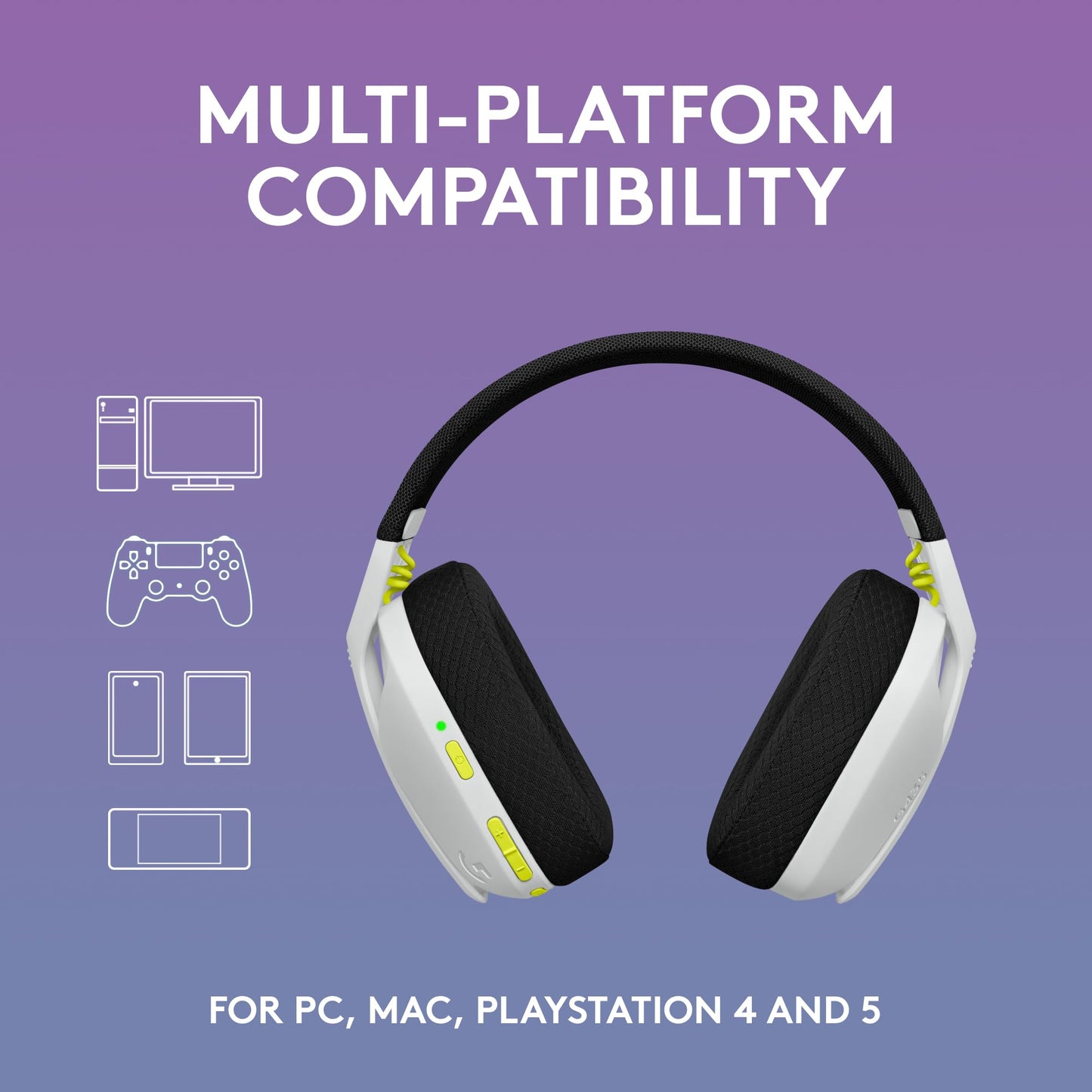 Logitech G435 Wireless Gaming Headset & G305 Mouse - White - Renewed