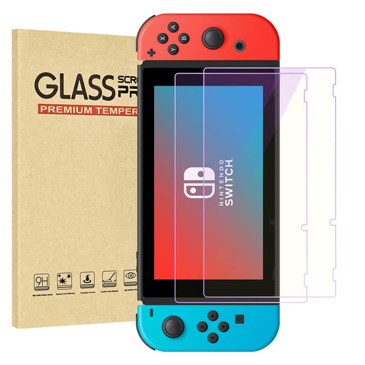 Jngnpn 2-Pack Blue Light Blocking Screen Protector for Switch Model 2017 [6.2 Inch]- Anti Glare  Anti Scratch Anti Fingerprint  Eye Protection Film HD Clear  Bubble Free  9H Hardness