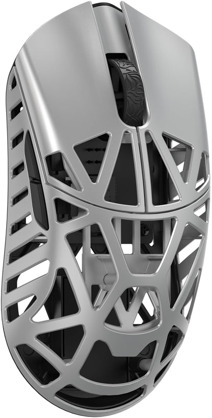 SMACKAPE Gaming Mouse Beast X Mini Pro, 34g, 30000 DPI, 8K Polling Rate, Silver (OM Switch-Side Slits), 116mm x 58