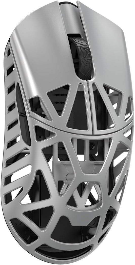 SMACKAPE Gaming Mouse Beast X Mini Pro, 34g, 30000 DPI, 8K Polling Rate, Silver (OM Switch-Side Slits), 116mm x 58