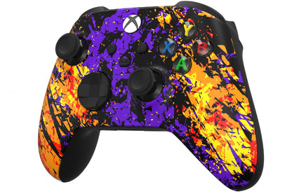 Custom Controllerzz Wireless Controller for Xbox Series X/S & One - Soft Touch Feel, X/S Inferno Galaxy
