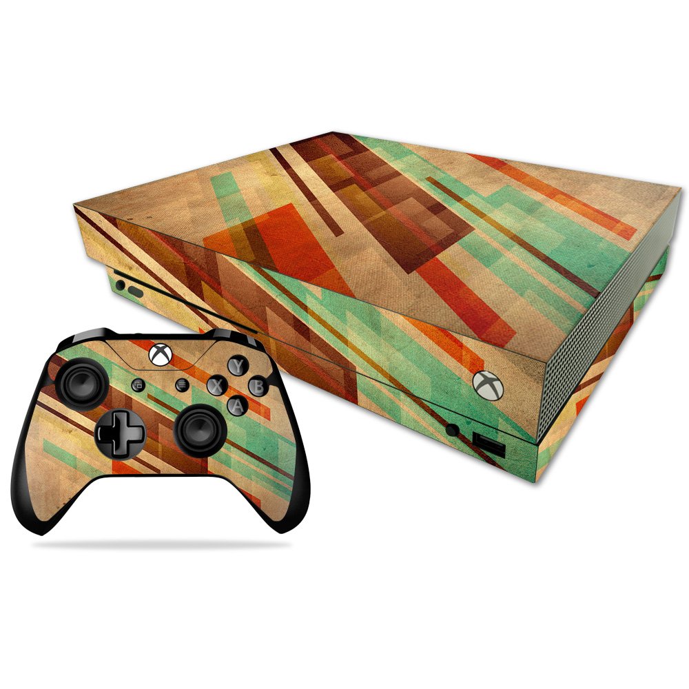 MIGHTY SKINS Xbox One X Skin - Durable Vinyl Decal Wrap, Abstract Wood Design, Easy to Apply/Remove, Model MIXBONXCMB-Abstract Wood