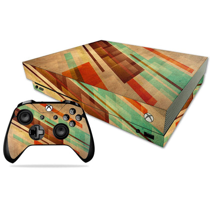 MIGHTY SKINS Xbox One X Skin - Durable Vinyl Decal Wrap, Abstract Wood Design, Easy to Apply/Remove, Model MIXBONXCMB-Abstract Wood