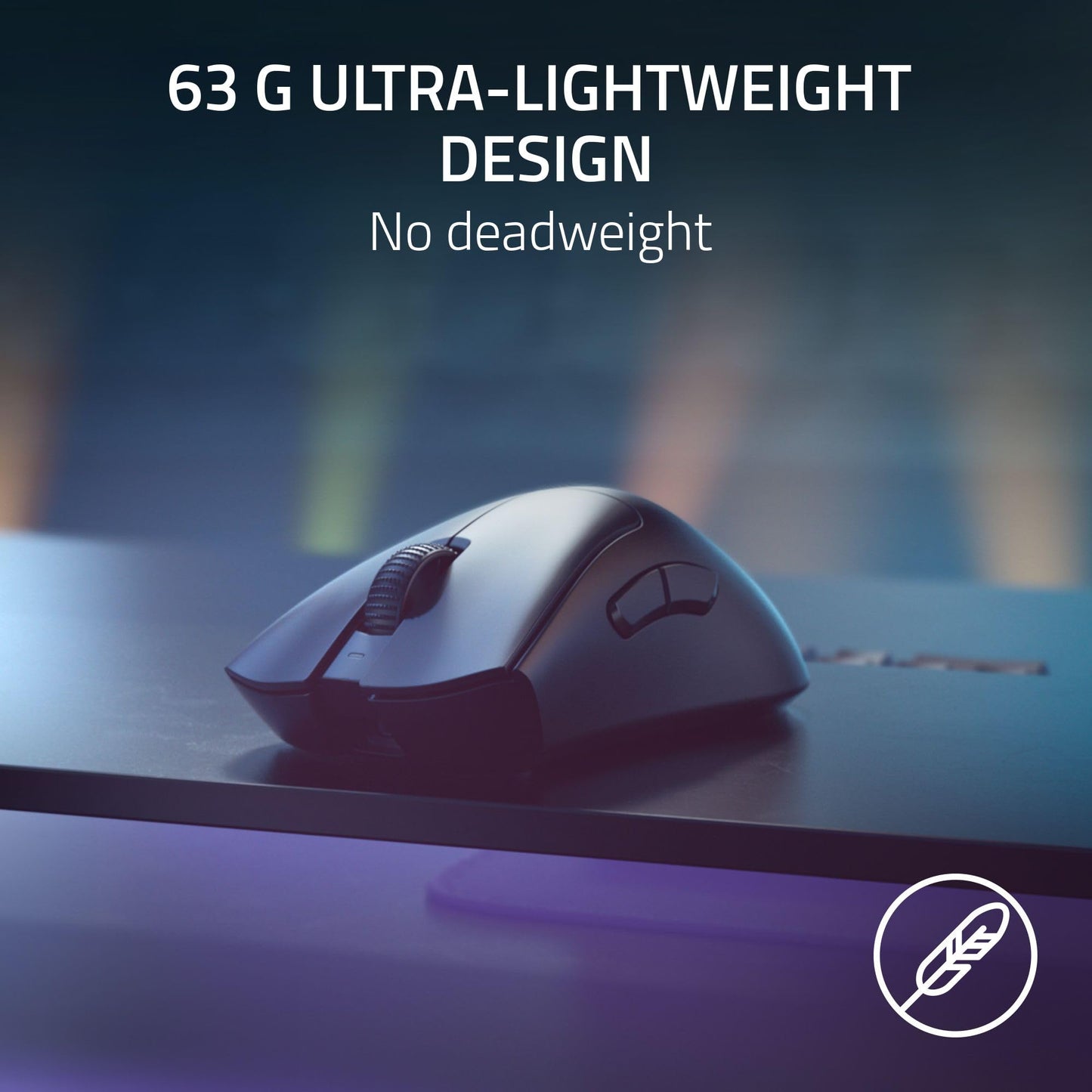 Razer DeathAdder V3 Pro Wireless Gaming Mouse - 63g, 8000 Hz, Black, Focus Pro 30K Sensor, 5 Programmable Buttons, RZ01-046303