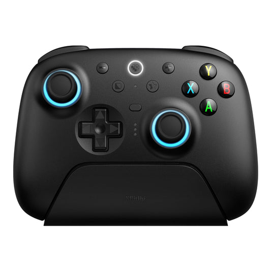 8Bitdo Ultimate 2 Wireless Gaming Controller with TMR Joysticks  Switchable Hall Effect/Tactile Triggers  8Speed Wireless Tech  Charging Dock  RGB Fire Ring for PC & Android - Black