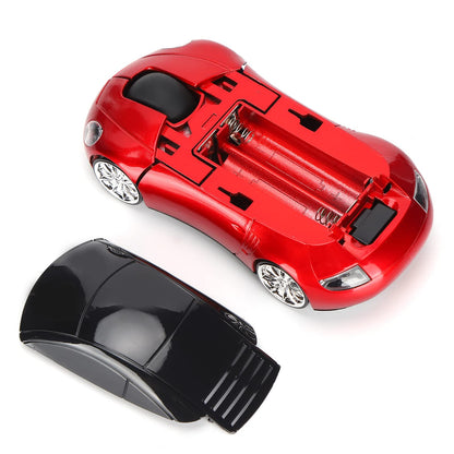 ASHATA 2.4G Wireless Car Mouse - 1600DPI Optical Mice for PC & Laptop, Red