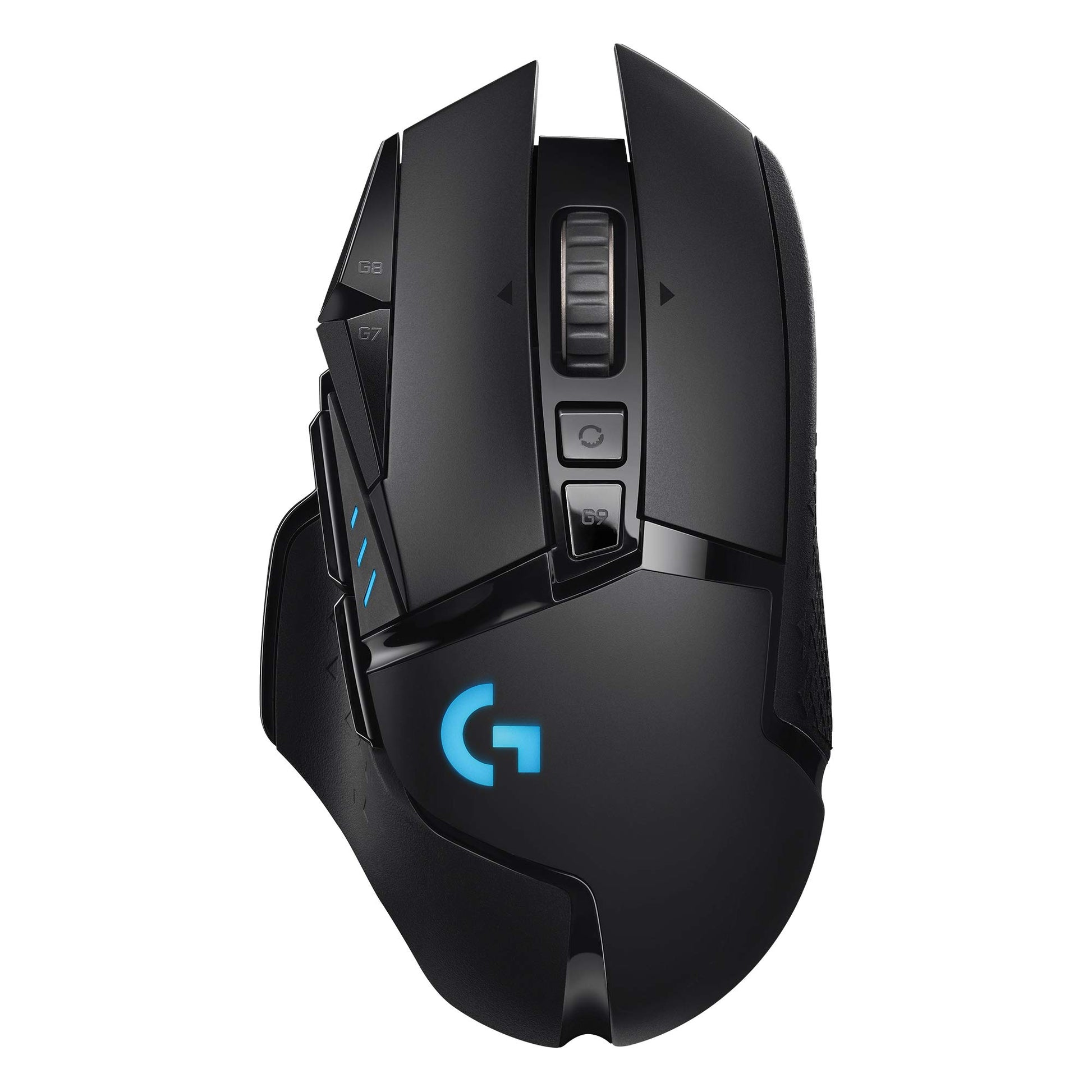 Logitech G502 Lightspeed Wireless Gaming Mouse with Hero 25K Sensor, PowerPlay Compatible, Tunable Weights and Lightsync RGB - B