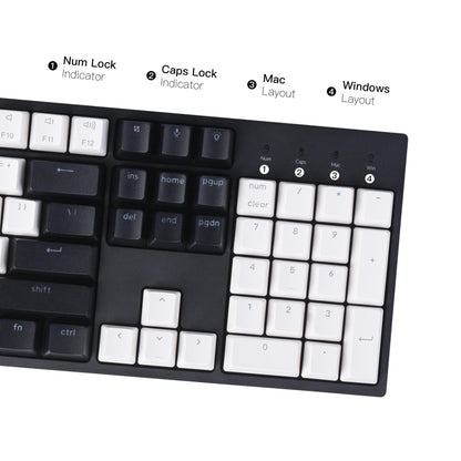 Keychron C2 Wired Mechanical Gaming Keyboard, 104 Keys, Gateron G Pro Red Switch, RGB Backlight, Mac Layout