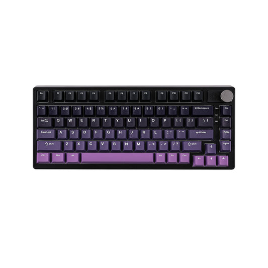 Ematerial nameAKER HE75 Mag Wireless Gaming Keyboard with Hall Effect Switch and Changeable Knob Module  Rapid Fast Magnetic Keyboard with Adjustable control button  2.4G/Bluetooth Keyboard  RGB Backlit (Black Purple)