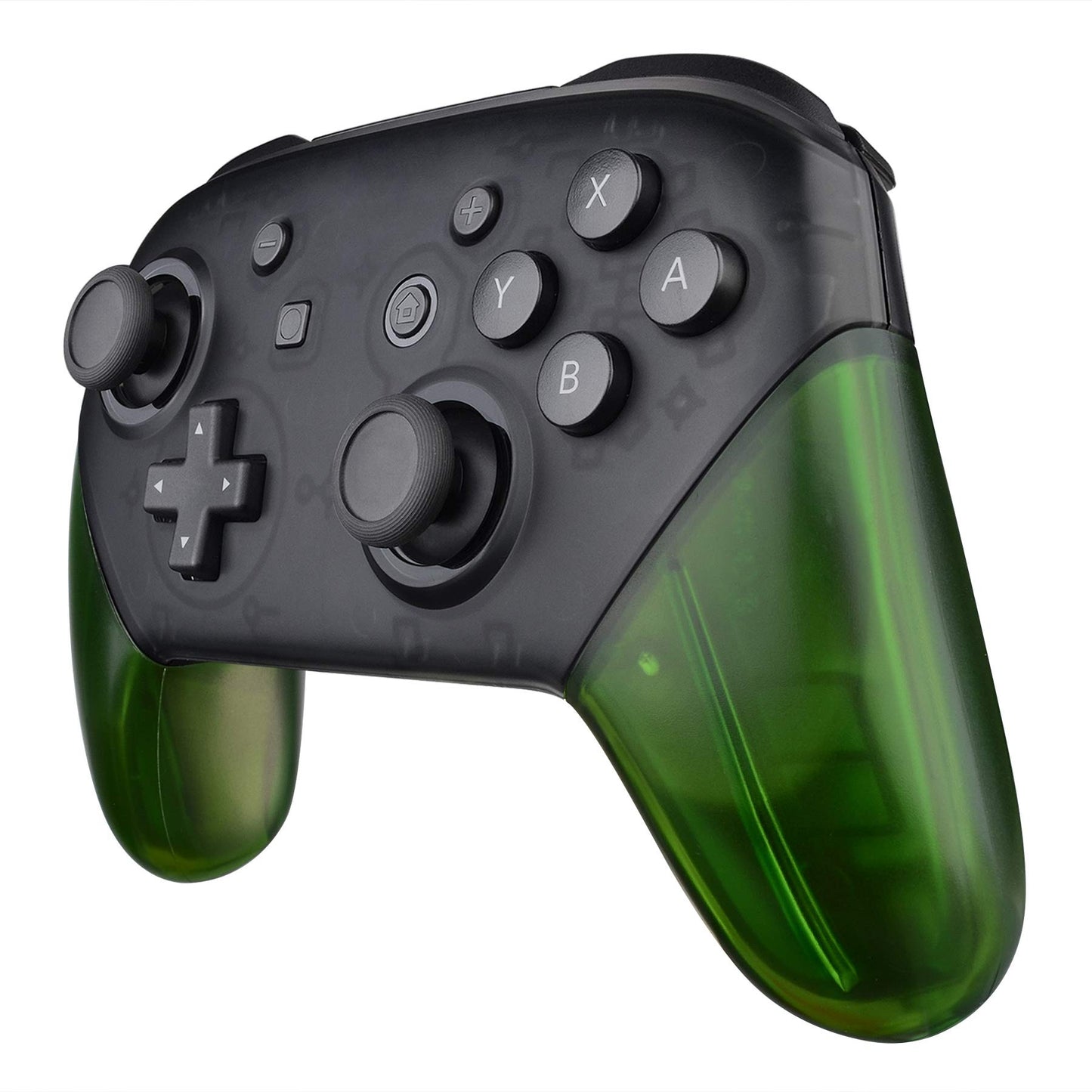 eXtremeRate Transparent Clear Green Replacement Handle Grips for Nintendo Switch Pro Controller  DIY Hand Grip Shell for Nintendo Switch Pro - Controller NOT Included