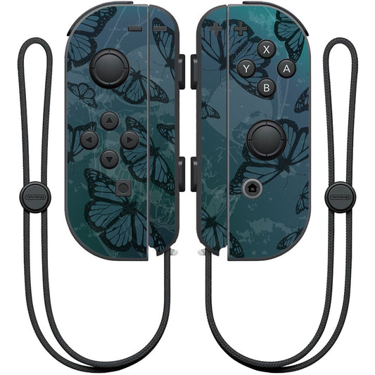 MightySkins Skin Compatible with Nintendo Joy-Con Controller wrap Cover Sticker Skins Dark Butterfly