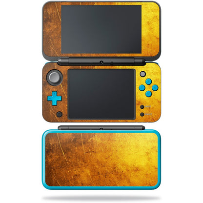 MIGHTY SKINS Skin for Nintendo New 2DS XL - Textured Gold, Durable Vinyl Decal, Easy Apply/Remove, Model NI2DSXL-Textured Gold