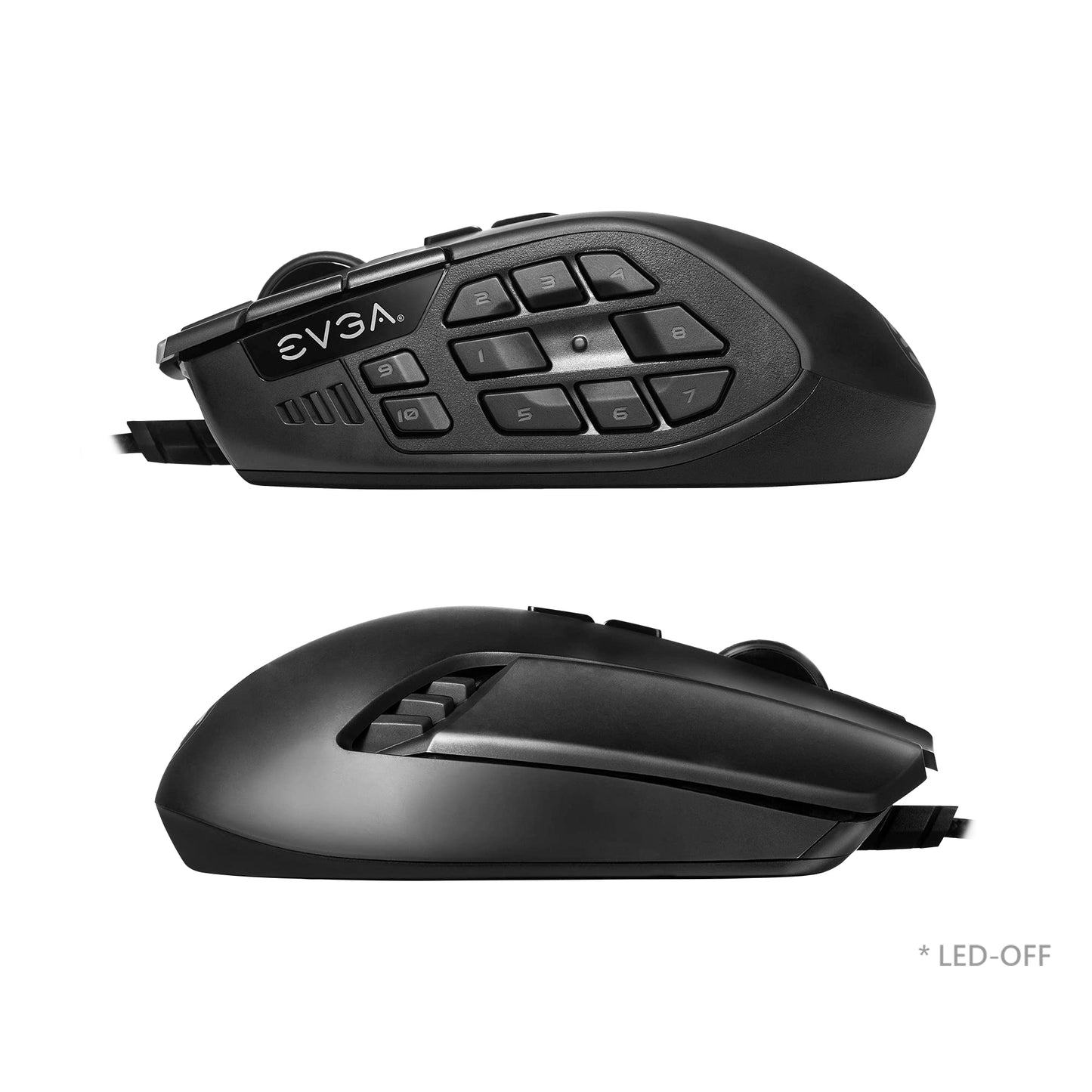 EVGA X15 MMO Gaming Mouse, Wired, 16,000 DPI, 20 Buttons, 5 Profiles, Ergonomic, Black