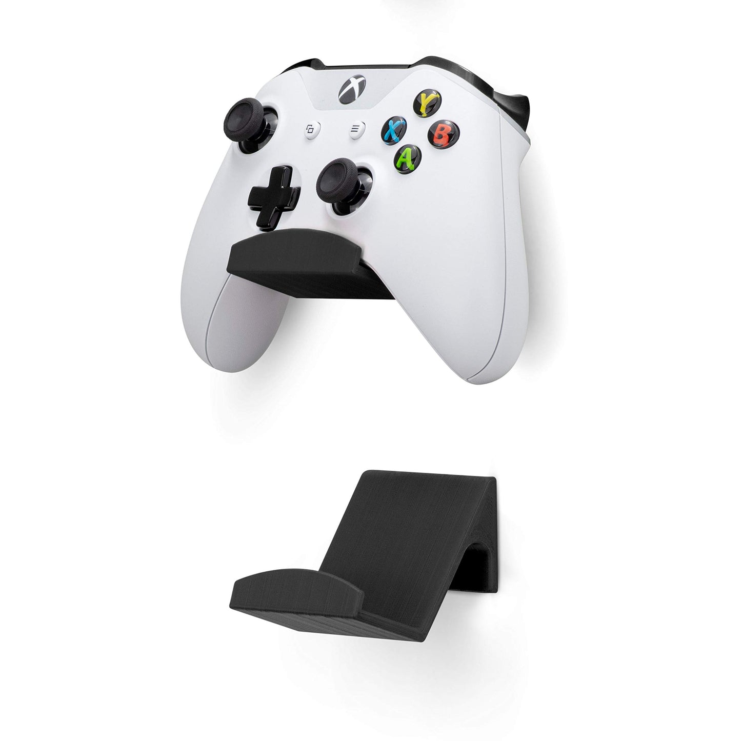BRAINWAVZ Game Controller Holder Wall Mount Stand - 2 Pack for Xbox, PS5, Switch & More - Easy Install, Fits Latest & Retro Gamepads