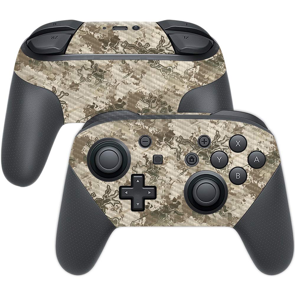 MightySkins Carbon Fiber Skin for Nintendo Switch Pro Controller - Viper Western | Protective  Durable Textured Carbon Fiber Finish | Easy to Apply  Remove  and Change Styles | Made in The USA