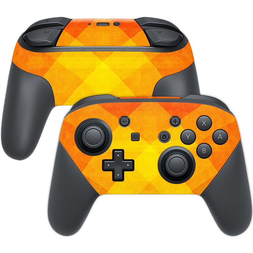 MightySkins Skin Compatible with Nintendo Switch Pro Controller - Orange Texture | Protective, Durable, and Unique Vinyl Decal w