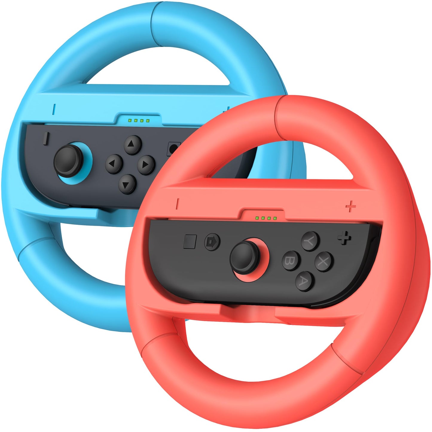 AXYBCOOL Switch 2 Steering Wheel Compatible with Nintendo Switch 2 Joy Con Switch Accessories Gift for Mario Kart 2 packs (Orange Blue)