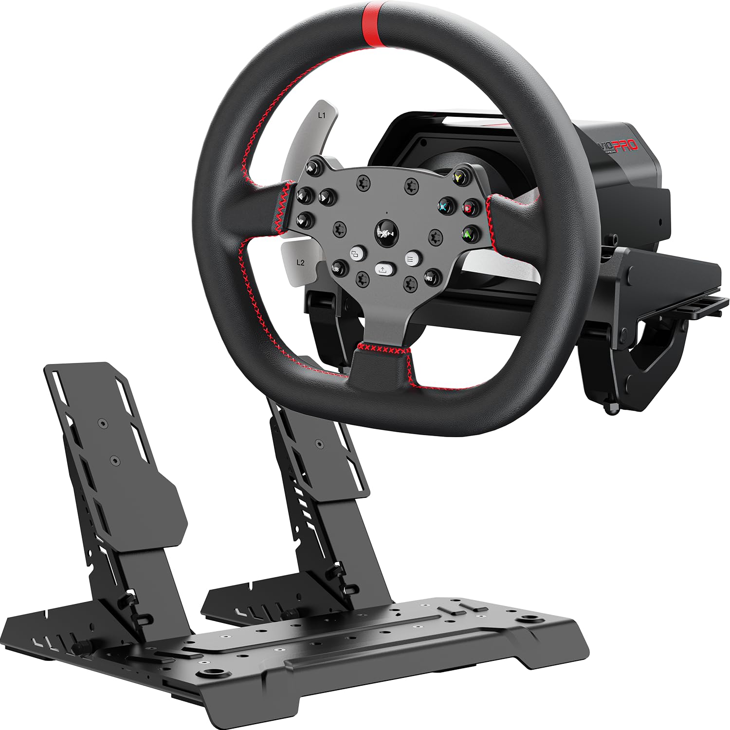 PXN Direct Drive Racing Wheel  V10 Ultra Gaming Steering Wheel - 3.2Nm Force Feedback Steering Wheel for PC/Xbox/ PS4  270mm Leather Wheel with 4 Paddle Shifters  Adjustable Pedals