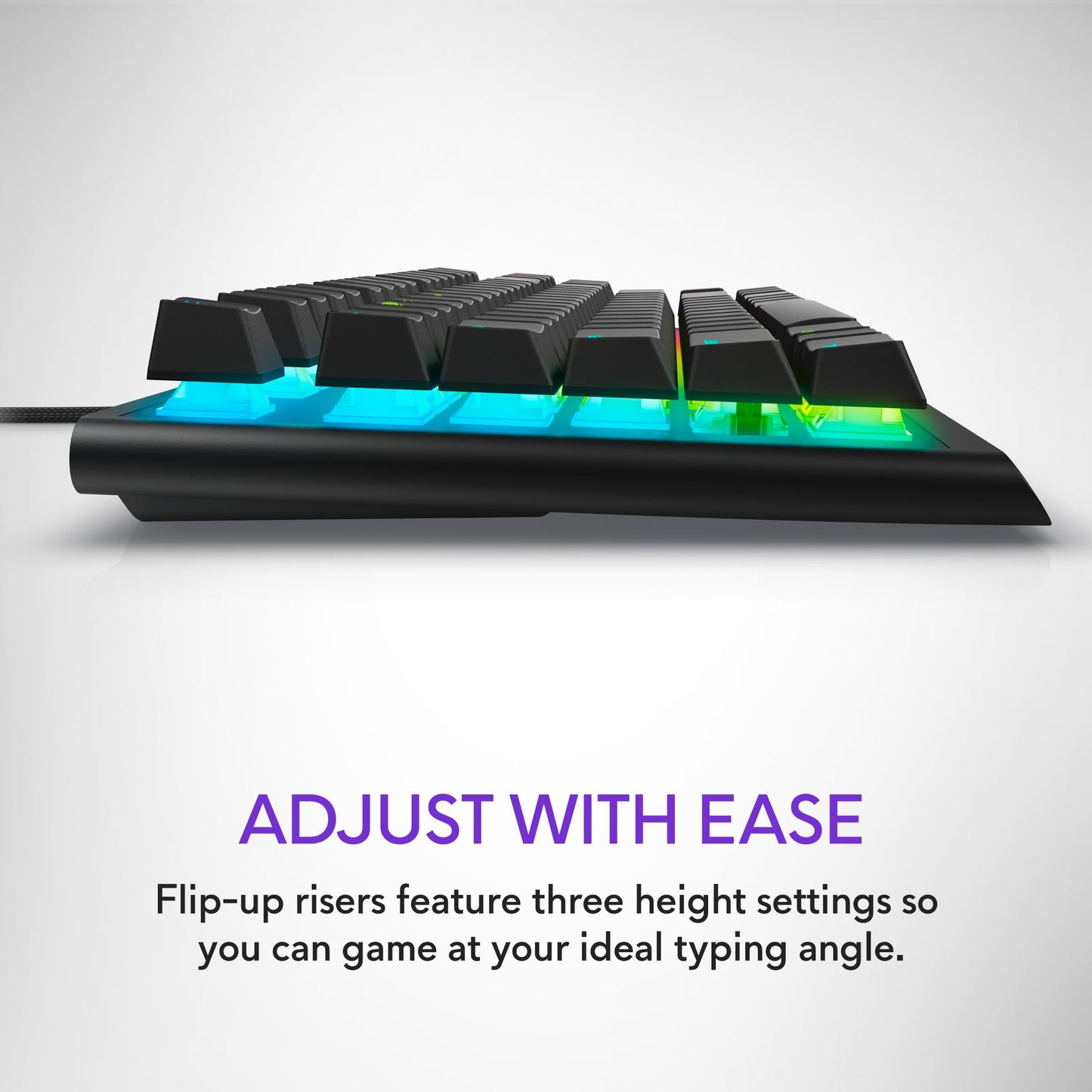 Alienware Tenkeyless Gaming Keyboard AW420K - Wired, Programmable, Cherry MX Red, RGB, Dark Side of the Moon