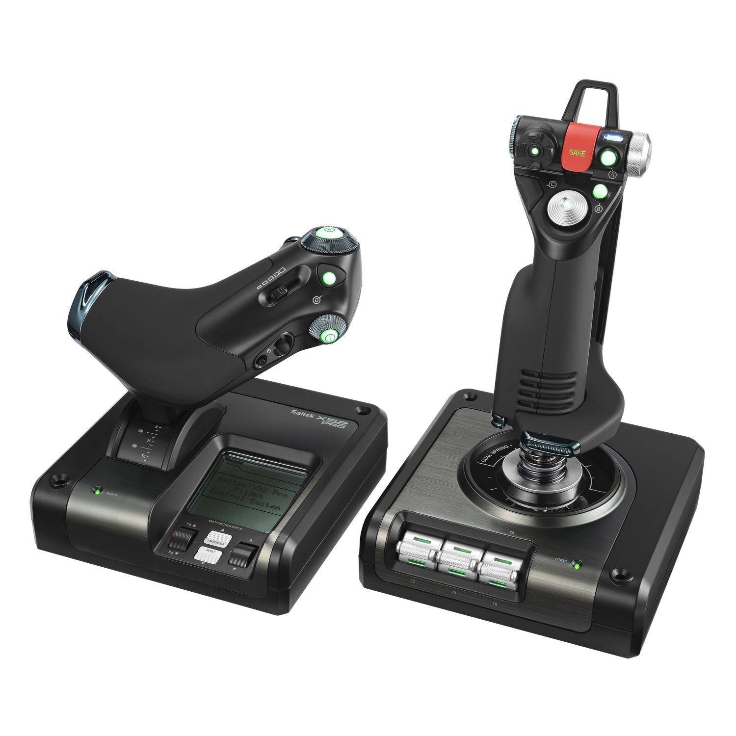 Logitech G Saitek X52 Pro Flight Control System, Controller and Joystick Simulator, LCD Display, Illuminated Buttons, 2xUSB, PC 