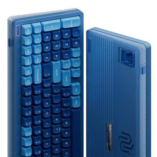nuphy Halo96 V2 Wireless Gaming Keyboard, Gasket Structure, 96% Hot Swappable, Bluetooth/USB-C, Blue, Raspberry Switches (46gf)