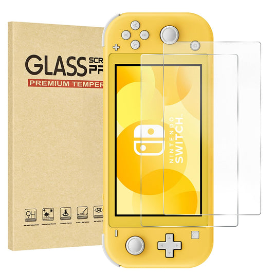 Jngnpn 2-Pack Matte Tempered Glass Screen Protector for Switch Lite Model 2019 [5.5 Inch] Anti Glare  Anti Scratch  Bubble Free  9H Hardness  Easy Installation