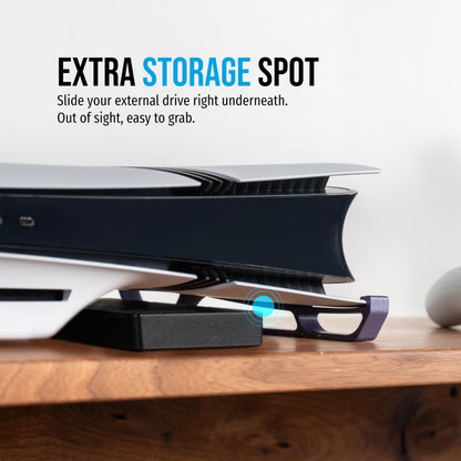 Glistco PS5 Pro Skates - Horizontal Stand for Disc & Digital Edition, Galaxy Purple