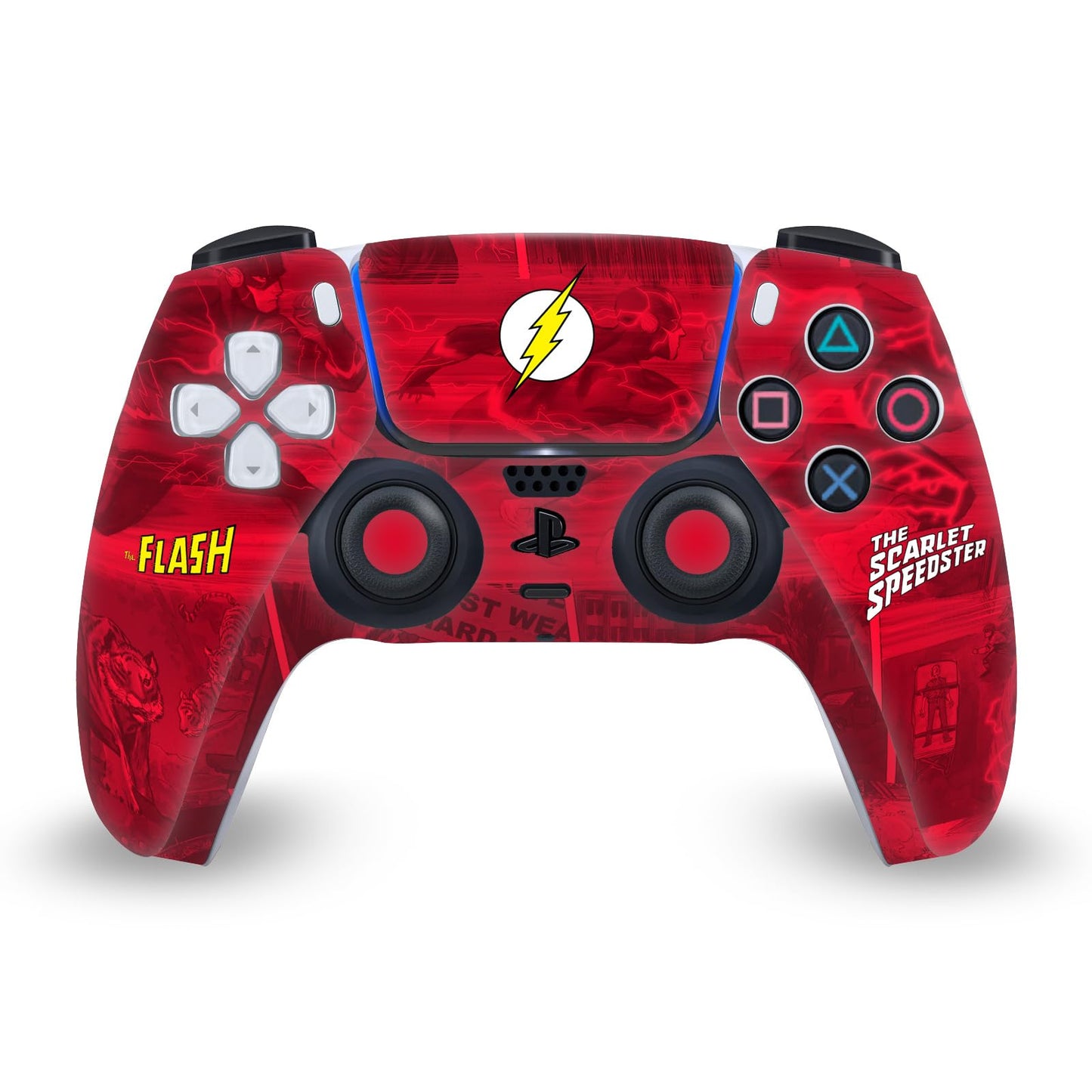 Head Case Designs Officially Licensed The Flash DC Comics Logo Comic Book Art Vinyl Faceplate Sticker Gaming Skin Decal Cover Compatible With Sony PlayStation 5 PS5 DualSense Controller