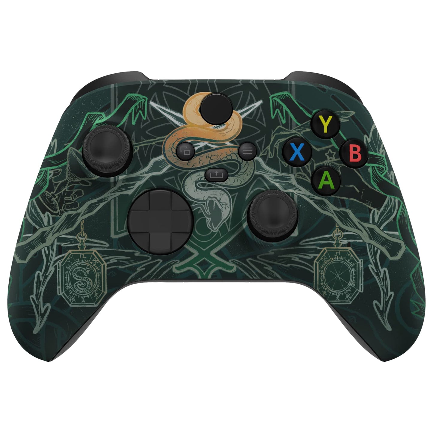 eXtremeRate Replacement Shell for Xbox Series X & S Controller - Unleash Your Style - Serpent Totem Custom Acessories Skin Front