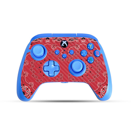 Carbon Fiber Gaming Skin Compatible with PowerA Xbox Series X|S Enhanced Wired Controller - Bandana - Premium 3M Vinyl Protective Wrap Decal Cover - Easy to Apply | Crafted in The USA by MightySkins