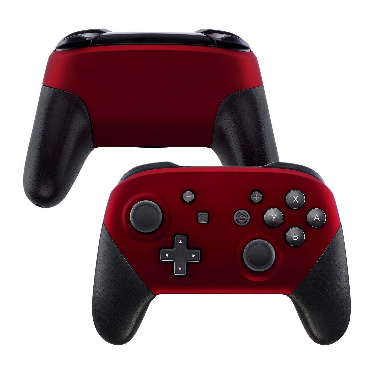 eXtremeRate Red Faceplate and Backplate for Nintendo Switch Pro Controller  Soft Touch DIY Replacement Shell Housing Case for Nintendo Switch Pro - Controller NOT Included