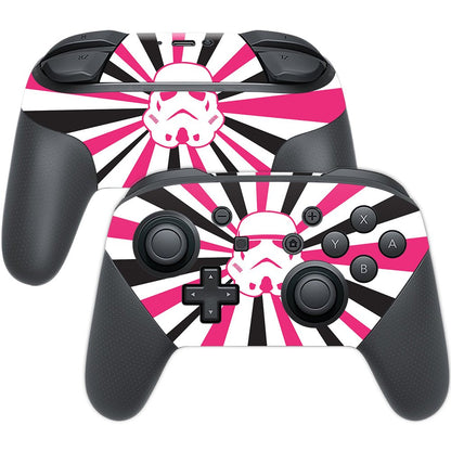 MIGHTY SKINS Nintendo Switch Pro Controller Skin - Pink Star Rays, Durable Vinyl Decal, Easy to Apply, Model: NISWPCOI-Pink Star Rays