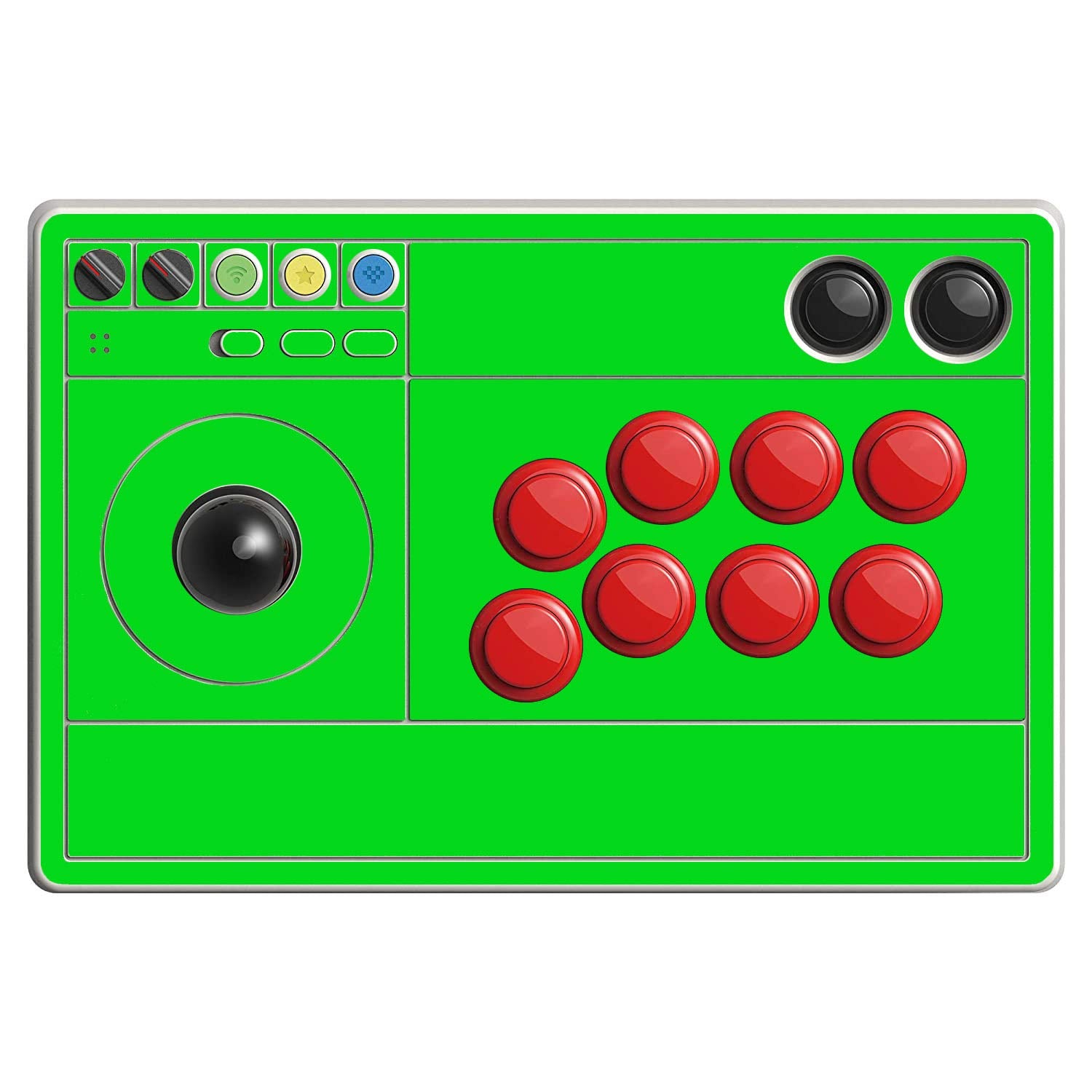 SopiGuard Sticker Skin for 8BitDo Arcade Stick Top Panel Only Vinyl Decal Wrap (Neon Green)