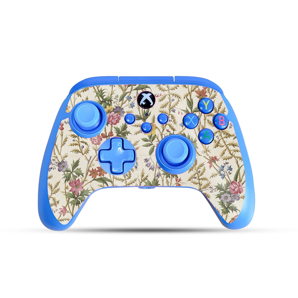 Glossy Glitter Gaming Skin Compatible With PowerA Xbox Series X|S Enhanced Wired Controller - Seaherb - fine 3M Vinyl Protective Wrap Decal Cover - Easy To Apply | Crafted in the USA by MightySkins