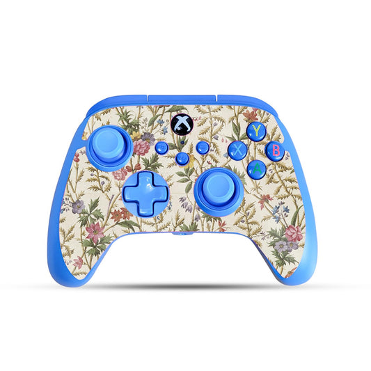 Glossy Glitter Gaming Skin Compatible With PowerA Xbox Series X|S Enhanced Wired Controller - Seaherb - fine 3M Vinyl Protective Wrap Decal Cover - Easy To Apply | Crafted in the USA by MightySkins