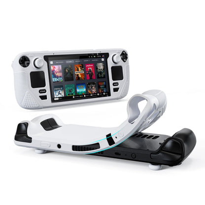 Syntech Steam Deck Protective Case - Grayish White, Non-Slip Thumb Grips, 30×12×4cm, Model SYNM053W